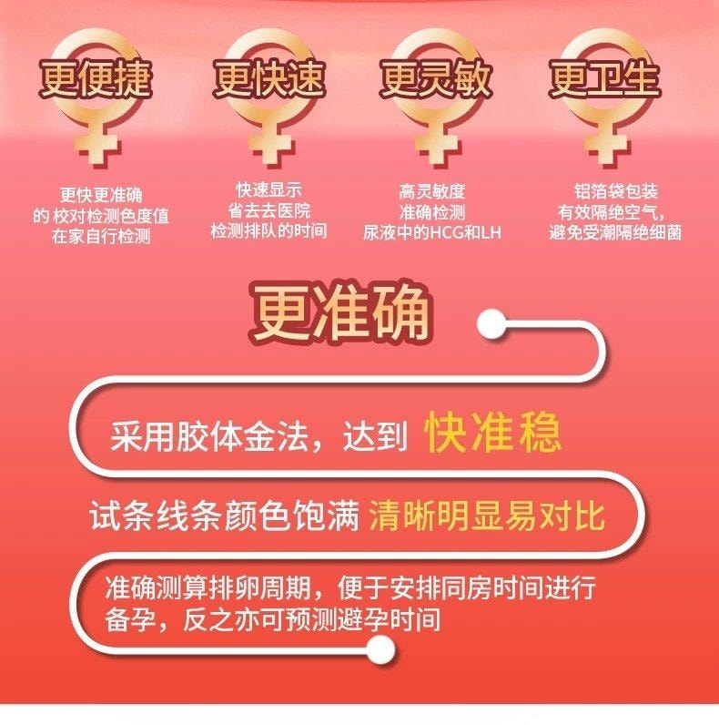 【中国直邮】 大卫 排卵试纸10条/盒测排卵高精度备孕定量排卵测试纸