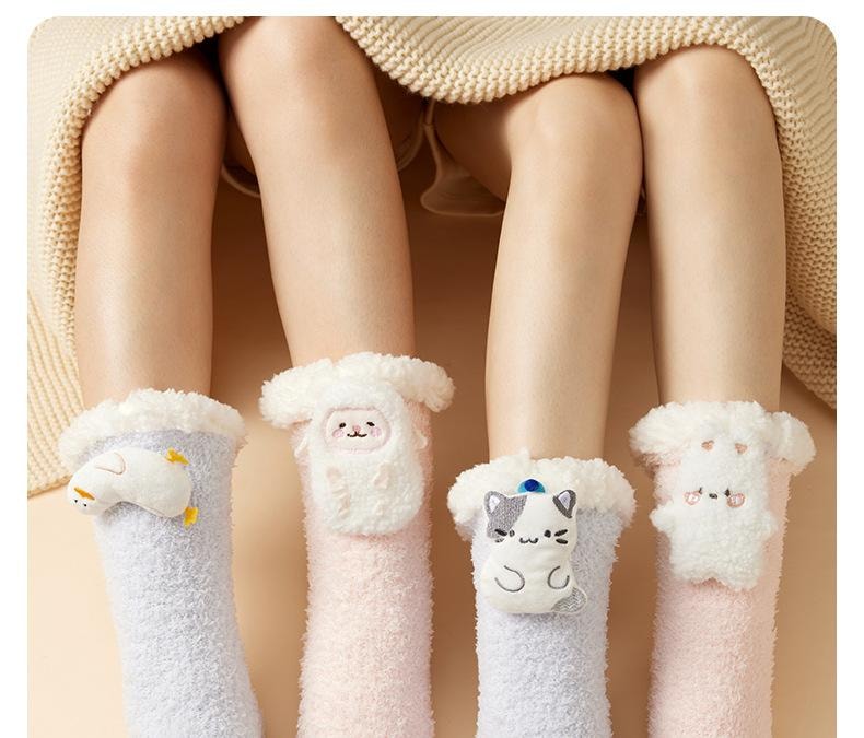 【中国直邮】 冇心 冬天暖脚神器充电加热发热袜子女生床上睡觉腿宝办公室保取暖 云朵咩咩