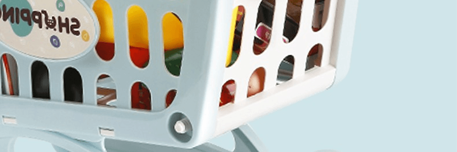 BEIENS贝恩施 购物车超市过家家 儿童宝宝玩具 配件齐全 适用年龄6个月以上 蓝色