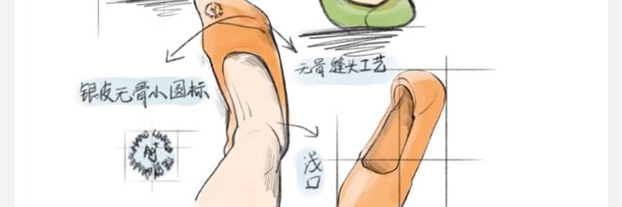 BANANAIN蕉内 500E女士隐形袜 不掉跟船袜脚掌袜防臭防滑浅口单鞋袜 4双装 均码