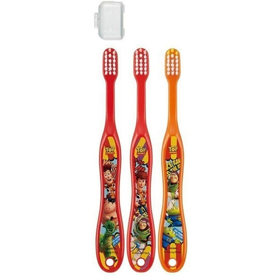 日本 SKATER 斯凱達 TB5T迪士尼玩具總動員兒童牙刷 (3-5歲) 紅、橙 3pcs
