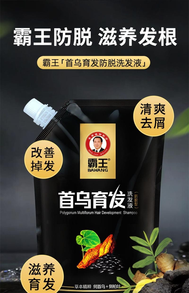 【中国直邮】 霸王 首乌育发洗发水固发滋润保湿强韧头发洗发水男女通用  300ml