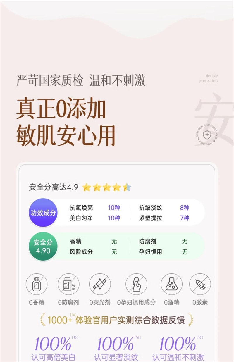 【中国直邮】 儒意 熊果苷爽肤水发光水 补水保湿去黄提亮收缩毛孔(A醇+虾青素500ml+VC+光果甘草500ml)