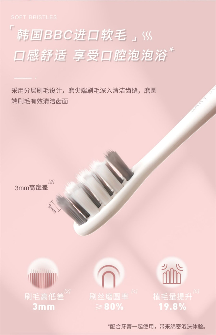 【中国直邮】Saky/舒客  声波电动牙刷男女软毛成人充电自动式学生  希利尔湖粉