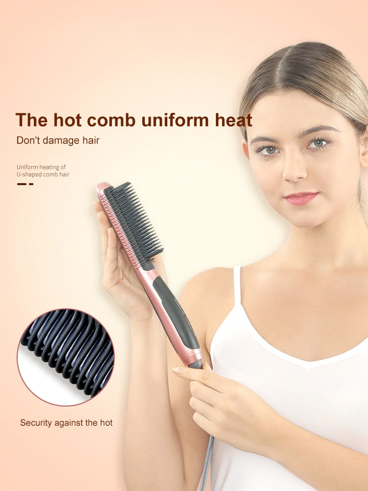 K·SKIN金米 直髮梳 自動直髮器 捲髮棒夾板恆溫 大波浪內扣瀏海 持久定型 KD388A