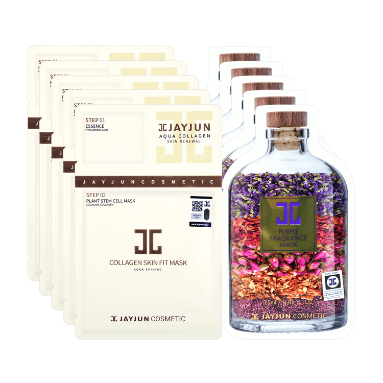 亚米网拼团 19 韩国jayjun 美白补水面膜5片 植物干细胞紧致面膜5片