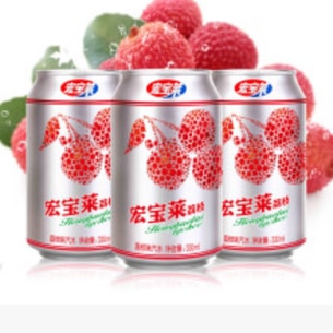 宏宝莱 荔枝味汽水  330ml | 亚米