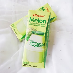 韩国binggrae宾格瑞 哈密瓜牛奶饮料 6盒装 1200ml | 亚米