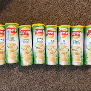 百事lays乐事 薯片 翡翠黄瓜味 桶装 104g