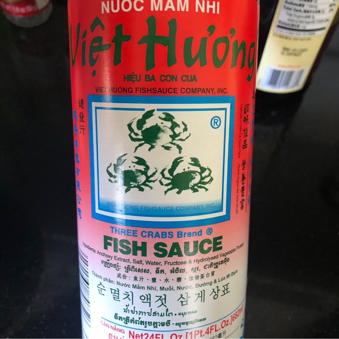 Three Crab Brand Fish Sauce Nuoc Mam Nhi 24oz - Just Asian Food
