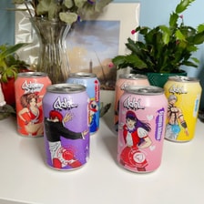 QDOL King of Fighters Carbonated Soda Pack of 6 Anime Soda 