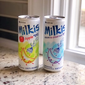 韩国lotte乐天 milkis妙之吻 牛奶苏打水 碳酸饮料 原味 250ml 包装