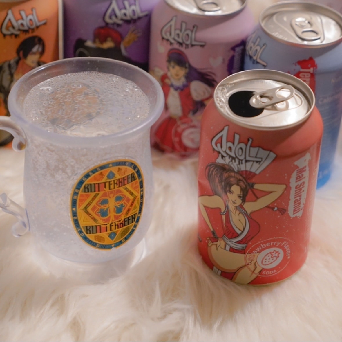 QDOL King of Fighters Carbonated Soda Pack of 6 Anime Soda 